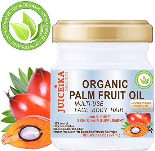 100 % PURE ORGANIC FRUIT PALM OIL Brazilian. EXTRA VIRGIN / UNREFINED COLD PRESSED. 100% Pure Moisture for FACE, BODY, HANDS, FEET, MASSAGE, NAILS & HAIR and LIP CARE. 7.75 OZ ( 225 ml )