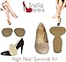 High Heel Survival Kit by StellaSoles Includes Adhesive Blister Blocking Protection for Heel & Anti-Slip Front Foot Gel Foot Pad (Tan Gel)