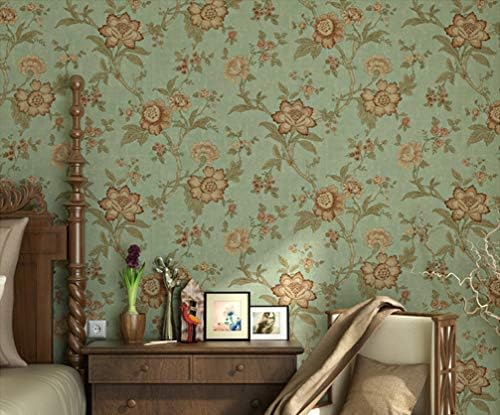 Wonderful Flower Pattern Wallpaper Murals are Suitable for Home Wall Decoration, Hotel Wall Decoration, 20.8in32.8ft Equals 57 Square feet, Living Room, Bedroom, Kitchen Wallpaper. (Light Green)