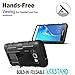 Galaxy Express 3 Case, Galaxy Luna Case, Galaxy Amp 2 / Galaxy J1 2016 Case, Starshop Dual Layers Kickstand Case With 0.33m 9H Tempered Glass Screen Protector Included and Locking Belt Clip Black