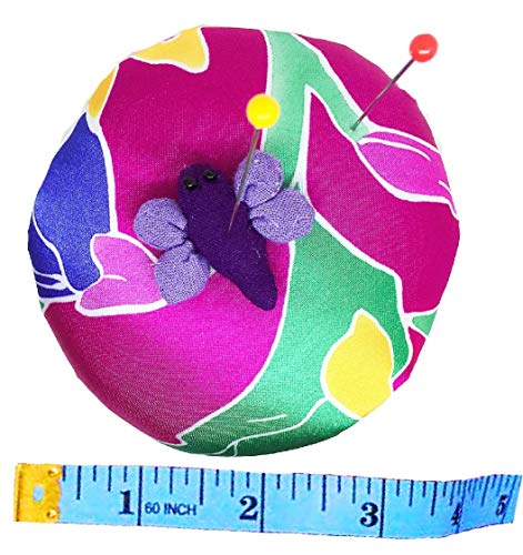 PeavyTailor Emery Pin Cushion 10oz Extra Large Keep Needles Clean and Sharp Needle Storage Organizer - Dragonfly Purple