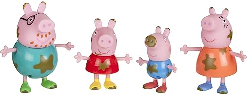 Peppa Pig Muddy Puddles Family 4-Figure Pack Includes Peppa