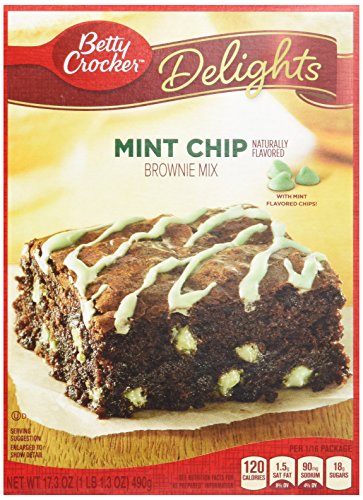 Betty Crocker Delights, Mint Chip Brownie Mix, 17.3 Oz. Box (Pack of 12)