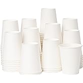 YEEHAW 8 oz 500 Pack Disposable Paper Coffee Cups, White Hot Drinking Cups for Hot Coffee, Hot Liquid, Ideal for Cafes, Bistros, Businesses and Family