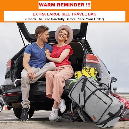 Upeelife Travel Bag, 125L Travel Bag, Large Foldable, Lightweight Sports Bag, Weekender Waterproof Travel Bags with Shoe Compartment for Men and Women, Gym Duffle Bag
