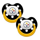 NFL Football 2014 Baby Infant Pacifier 2-Pack - Pick Team (Pittsburgh Steelers - Holes)