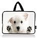 AUPET Cute White Dog Universal 7~8 inch Tablet Portable Neoprene Zipper Carrying Sleeve Case Bag