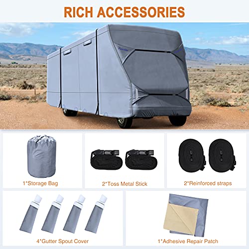 Fonzier Upgraded Waterproof 210D Class C RV Cover Windproof Camper