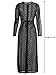 Ayliss Womens Lace Long Kimono Cardigan Maxi Bikini Swimsuit Cover Up,Black, One Size fit US 0-14, Black