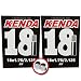 2 x Kenda Inner Tubes - 18 x 1.75 - 2.125 (Includes widths 1.85 1.90 1.95 2.0 2.1) - Schrader / Auto Valve - PAIR - FREE SHIPPING! FREE VALVE CAP UPGRADE WORTH $4.99!