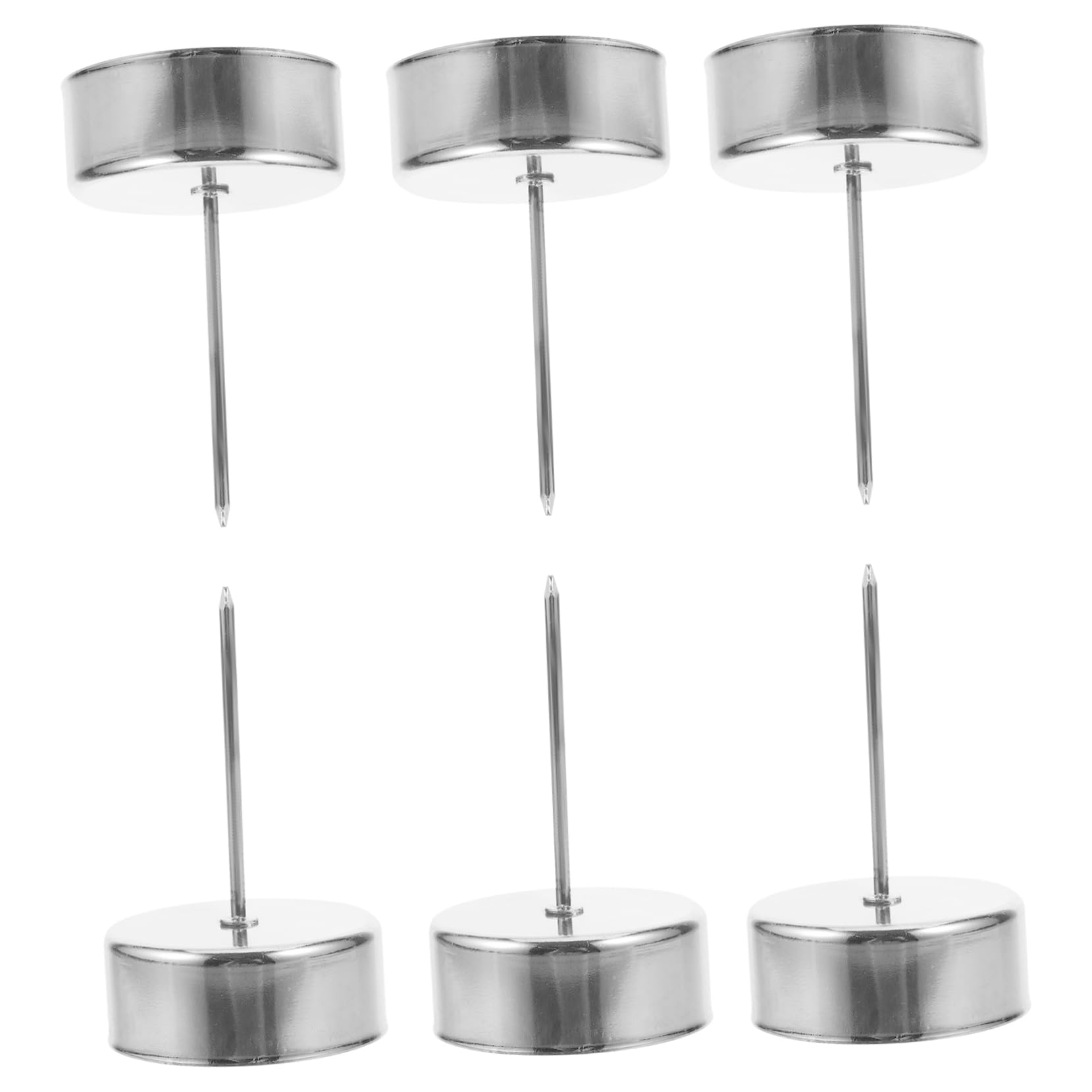 Anneome 6pcs Candle Holder with Spike for Christmas Decor Party Favors Tabletop Use Elegant Candle Cup with Insert for Desk Christmas Tree Decoration