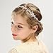 Ammei Rose Gold Vintage Bridal Crystal Headbands Wedding Headpieces Hair Pieces For Bride Bridesmaids Flower Girl Prom Hair Accessories With Ivory Ribbons Hair Vines
