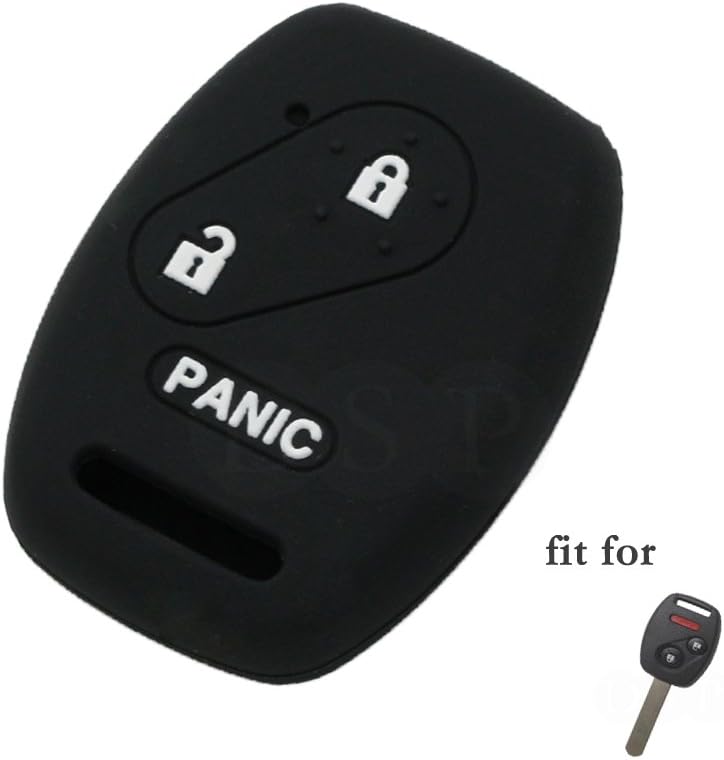 BROVACS Silicone Cover Protector Case Holder Skin Jacket Compatible with HONDA 2+1 Button Remote Key Fob CV2204 Black