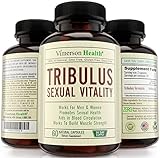 Tribulus Terrestris Sexual Vitality for Men & Women. All Natural Sex Drive Enhancer & Testosterone Booster. Metabolism Supplement That Builds Muscle Fast. Made in the USA