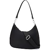 CHOLISS Small Crescent Shoulder Bag for Women - 2-in-1 Nylon Crossbody Bag, Trendy Everyday Bag with Adjustable Straps