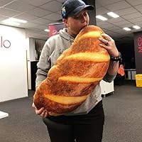 Fenido 3D HD Prints Butter Bread Shape Pillow Plush Toys for Home Decor Pillows