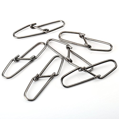 Kingdomfishing Double Snaps Cross Lock Peche Pivot Terminal Tackle-Lot of 20 packs (5#-33mm-20packs(6pcs per pack))
