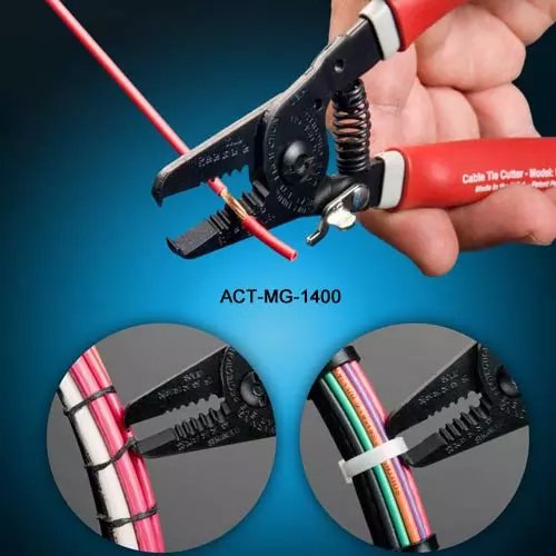 ACT Cable Tie / Lacing Cord Removal Tool and 12-22 Gauge Wire Stripper | Pack of 3