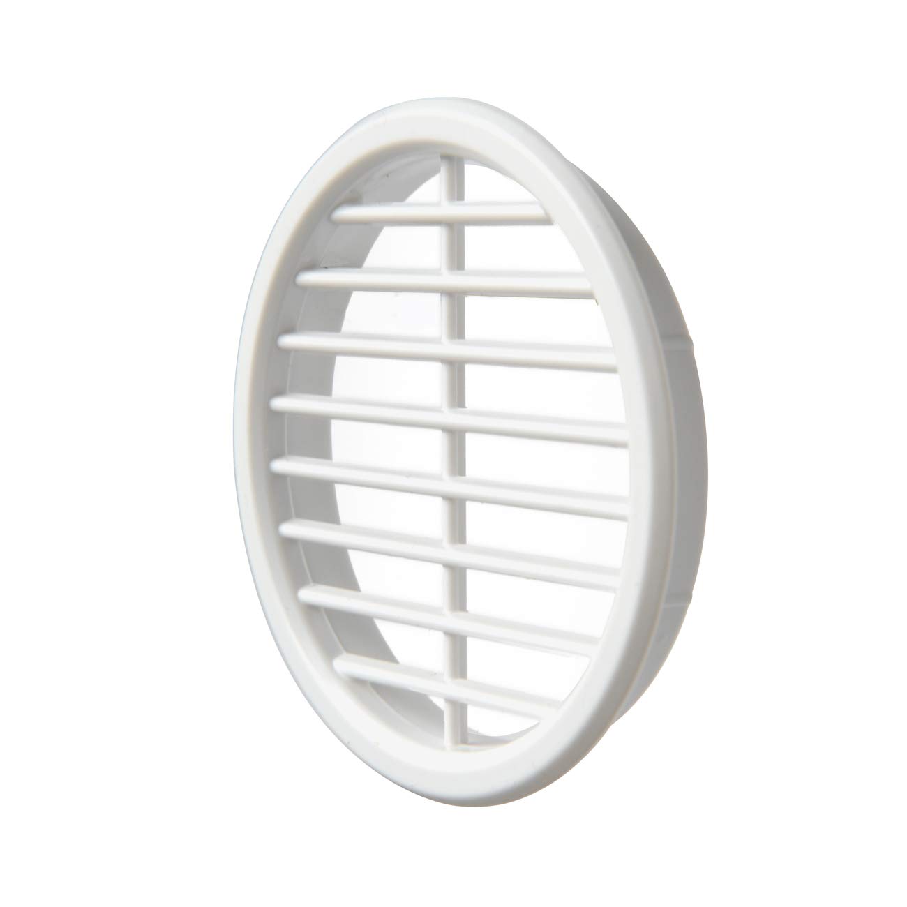 La Ventilazione T6B Ventilation Grille Round Plastic Recessed White Diameter 61 mm