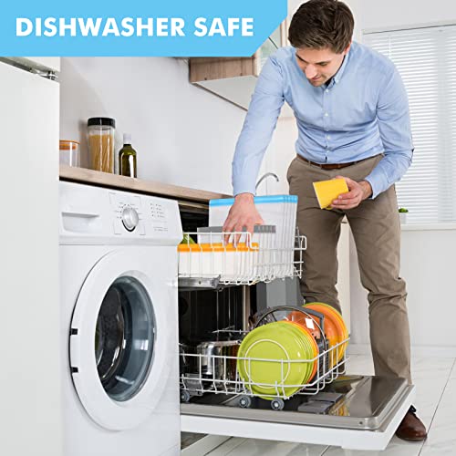 6 Pack Reusable Gallon Freezer Bags Dishwasher Safe, BPA Free Reusable