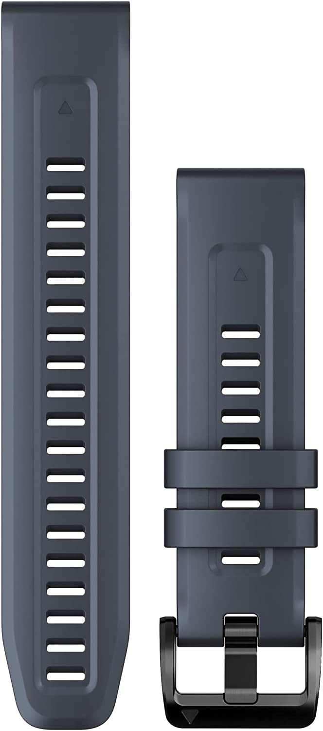 Garmin QuickFit Watch Bands (22mm), suitable for selected fēnix-, epix-, Descent-, D2-, Instinct-, Forerunner- and Approach series smartwatches, Original accessory, Silicone, Granite Blue — image 1
