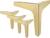 La Vane 6 Inch Diamond Triangle Gold Metal Furniture Legs Set of 4 view 1