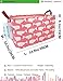LANGYASHAN Rectangular Storage Bin Collapse Canvas Fabric Cartoon Storage Basket with Handles for Organizing Home Kitchen Boys and Girls Toys Office Closet Shelf Baskets (Rec pink whale)