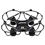 Virhuck GB202 Mini Drone 2.4GHz 4CH 6-AXIS GYRO Multicolor LED, Little Nano RTF Quadcopter with 3D Flips, Black
