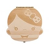 Anbaby Cute Personality Baby Teeth Box Save Wooden Boxes Deciduous Souvenir Box (Girl)