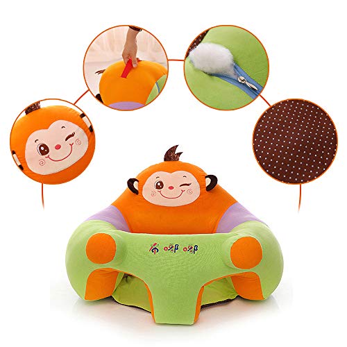 image for Alapaste Baby Support Seat Sofa Safe Plush Soft Animal Shaped Baby Lea