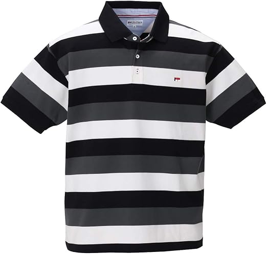 Amazon エイチバイフィガー H By Figer 大きいサイズ ボーダー半袖ポロシャツ ポロシャツ 通販