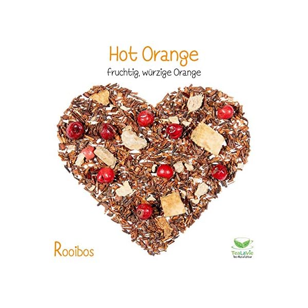TEALAVIE - Rooibos Tee lose | Hot Orange - fruchtig würzige Orange | 100g Dose loser Rotbusch Tee aus Südafrika – Bild 3