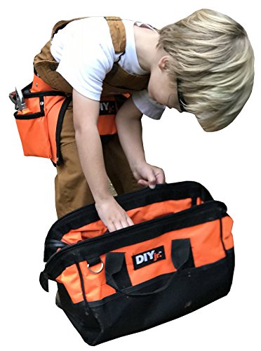 My First Tool Set by DIYjr Real Steel Forged Tools for Children, Kids Toolbelt and Bag for Small Hands