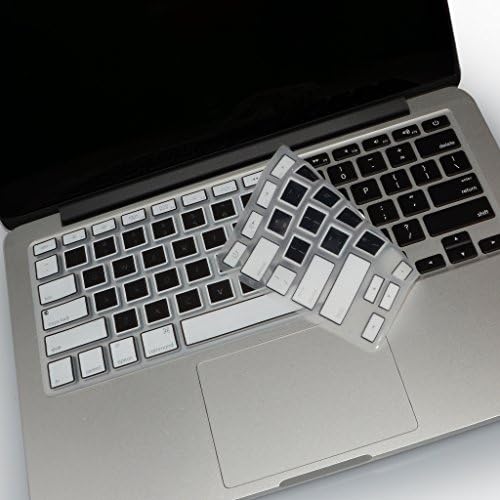 CNUALV Ultra Thin Silicon Gel Backlight Keyboard Cover Keyboard Skin for MacBook Air 13" Macbook Pro 13" (black)