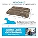 SportPet Designs Waterproof Pet Bed with Non Skid Bottom Fits Plastic Dog Kennel, 33 inch (CM-0353-CS01), Light brown