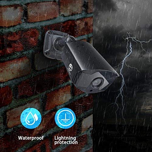 JOOAN HD Security Camera System 4 X 1080P Weatherproof TVI Camera(3.6mm Lens and 8CH 1080N DVR(Support IP Camera Analog Camera)- No Hard Drive