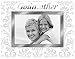 Malden International Designs Mirrored Glass With Mirrored Inner Border Godmother Picture Frame, 4x6, White