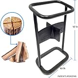 EasyGoProducts Jack Axe Wedge Firewood Kindling Tool Cuts 4 Ways - Wood Log Cracker Splitter-Patent Pending