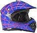 Typhoon Youth Kids Offroad Gear Combo Helmet Gloves Goggles DOT Motocross ATV Dirt Bike Motorcycle Blue Spiderman - Large