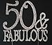 50 Cake Topper - Premium Silver Metal - 50 and Fabulous - 50th Birthday Party Sparkly Rhinestone Decoration Makes a Great Centerpiece - Now Protected in a Box