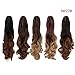 Neverland Beauty Ponytail Extension, Natural Ombre Look Two Tone Long Curly Big Wavy Claw Synthetic Curly Ponytail Clip for Women, Girls (20inch)