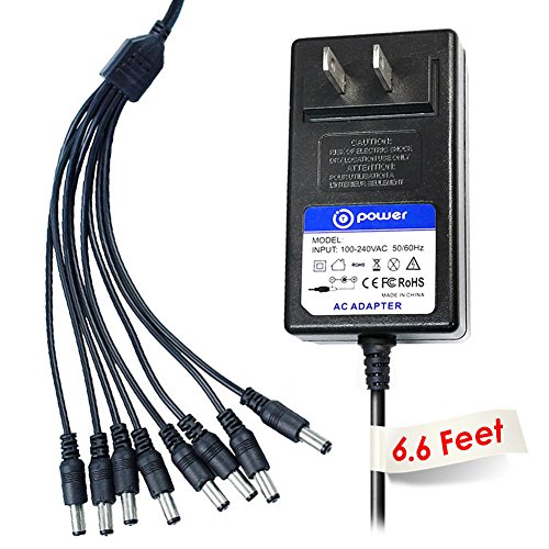 T-Power (( 6.6 Feet Cable )) Ac Adapter for 12V CS POWER SUPPLY MODEL: CS-1202000 (With 6~8 WAYS CABLE CORD) Charger Power Supply