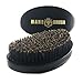 The Mane Brush - Mens Curved Military Hair and Beard Brush - Curved 360 Wave Brush - 100% Boar Bristle (Black Bristle)