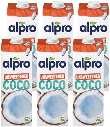 Alpro Coconut Unsweetened Drink, 100% Plant-Based, Lactose Free - 6x1L ...