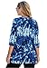 Woman Within Plus Size Three-Quarter Sleeve Notch-Neck Tunic