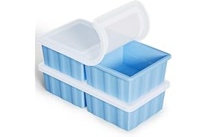 GGOW Silicone Freezer Tray for Soup Ice Cubes: 2-Cup Freezing Tray for Meal Prep - 2 Pack Silicon Soup Portion Freeze Tray Make Stock Souped Ice Cube