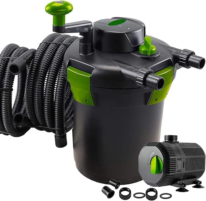 PondHero Turn2Clean Pond Pump and Filter Set with UVC 2300 LPH 11W