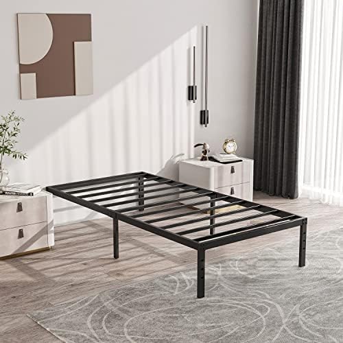 ZIYOO Twin XL Bed Frames with Heavy Duty Steel Slat, 14 Inches Platform