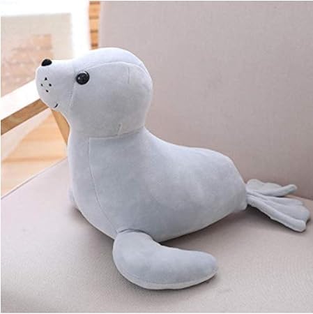 stogiit Lobo Marino Tiene Almohada Muñeca Simulación Animal Muñeca Duerme Sostener Muñeca De Trapo Divertida Coreana Linda Niña De Peluche 35 Cm Gris: Amazon.es: Hogar