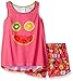 The Children's Place Big Girls' Short Sleeve Top and Pants Pajama Set, Geraniumpink 81611, XL (14)